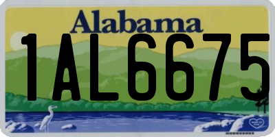 AL license plate 1AL6675