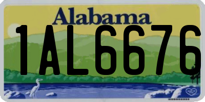 AL license plate 1AL6676
