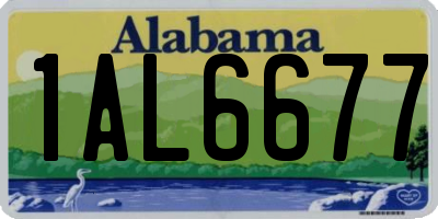 AL license plate 1AL6677