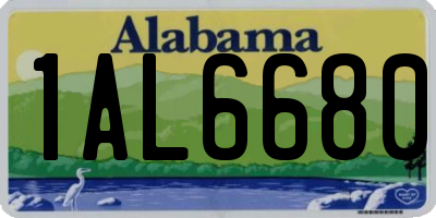 AL license plate 1AL6680
