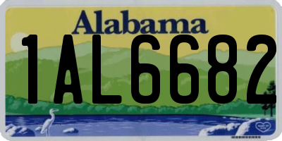 AL license plate 1AL6682
