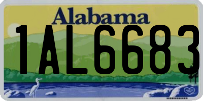 AL license plate 1AL6683