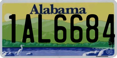 AL license plate 1AL6684