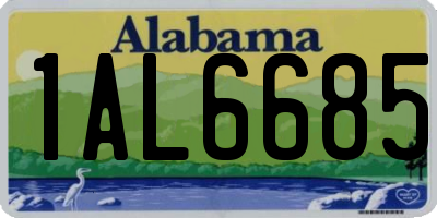 AL license plate 1AL6685