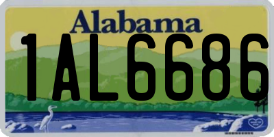 AL license plate 1AL6686