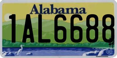 AL license plate 1AL6688