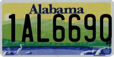 AL license plate 1AL6690