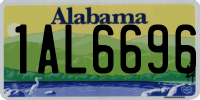 AL license plate 1AL6696