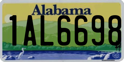 AL license plate 1AL6698