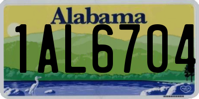 AL license plate 1AL6704