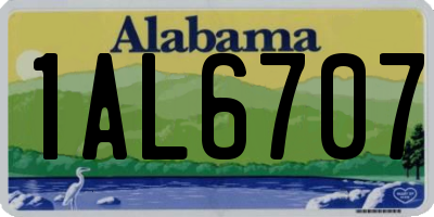 AL license plate 1AL6707