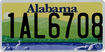AL license plate 1AL6708