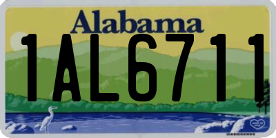 AL license plate 1AL6711