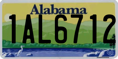 AL license plate 1AL6712