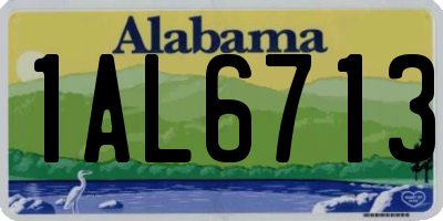 AL license plate 1AL6713