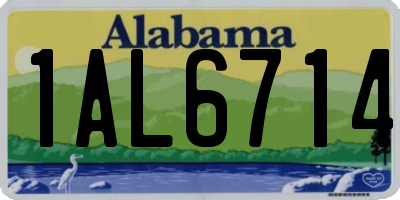 AL license plate 1AL6714