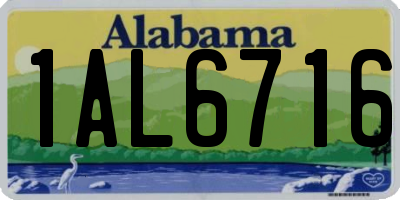 AL license plate 1AL6716