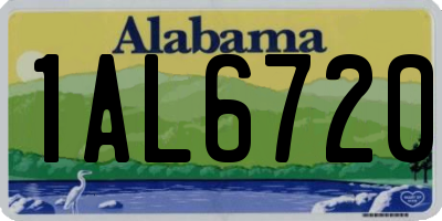 AL license plate 1AL6720