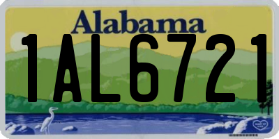 AL license plate 1AL6721