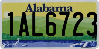 AL license plate 1AL6723