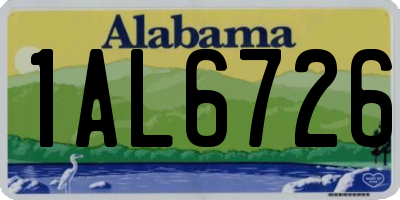AL license plate 1AL6726