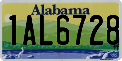 AL license plate 1AL6728