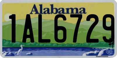 AL license plate 1AL6729