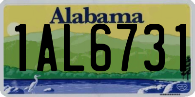 AL license plate 1AL6731