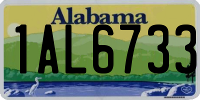AL license plate 1AL6733