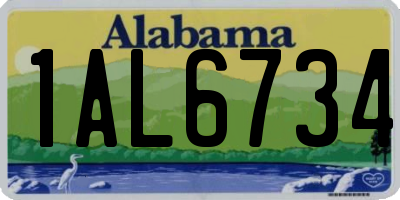 AL license plate 1AL6734