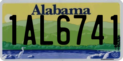 AL license plate 1AL6741