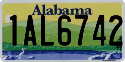 AL license plate 1AL6742