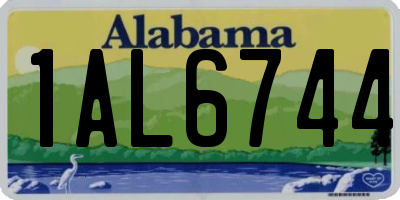 AL license plate 1AL6744