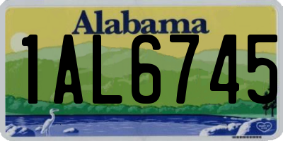 AL license plate 1AL6745