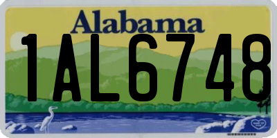 AL license plate 1AL6748