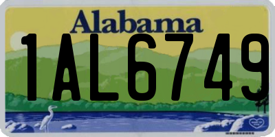 AL license plate 1AL6749