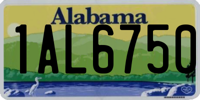 AL license plate 1AL6750