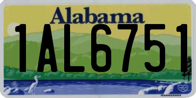 AL license plate 1AL6751