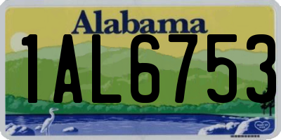 AL license plate 1AL6753