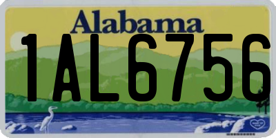 AL license plate 1AL6756