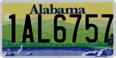 AL license plate 1AL6757
