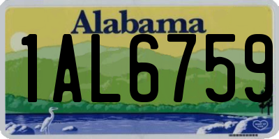AL license plate 1AL6759