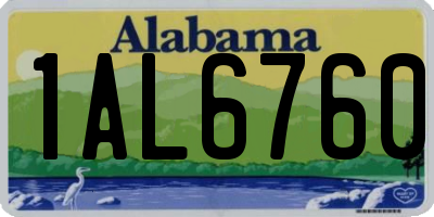 AL license plate 1AL6760
