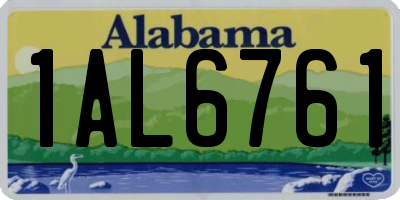 AL license plate 1AL6761
