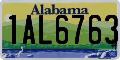 AL license plate 1AL6763