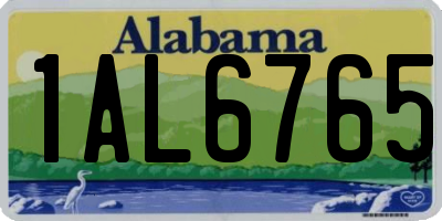 AL license plate 1AL6765