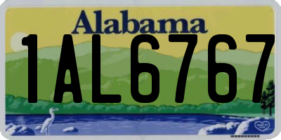 AL license plate 1AL6767