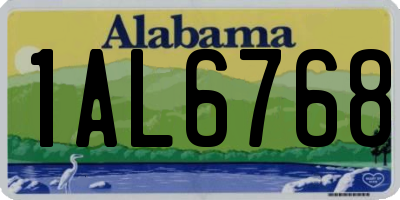AL license plate 1AL6768