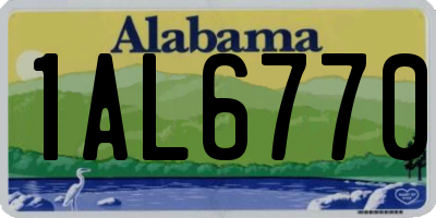 AL license plate 1AL6770