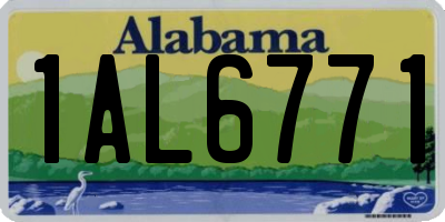 AL license plate 1AL6771